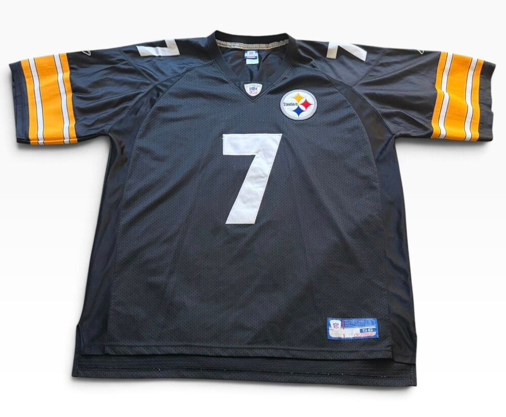 Vtg. Reebok NFL Equipment Pittsburgh Steelers Ben Roethlisberger #7 Jersey 56